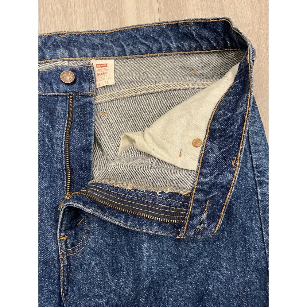 Vintage‎ Levis 505 Jeans Mens 36x32 Straight Leg Orange Tab Regular Fit Cotton